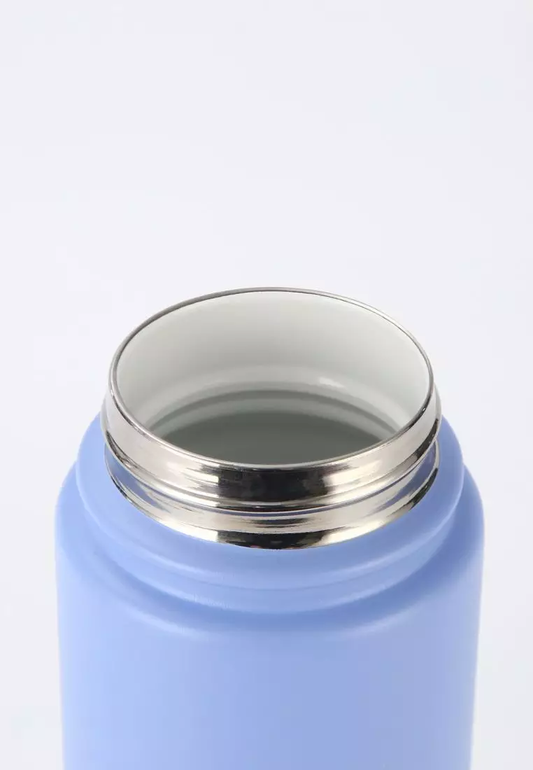 Crossing Urban Ceramic S/S Insulated Straw Sipper Cap Sports Bottle With Handle 720ml - Heirloom Blue
