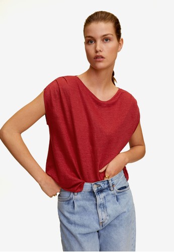 Jual Mango Linen T Shirt Original Zalora Indonesia