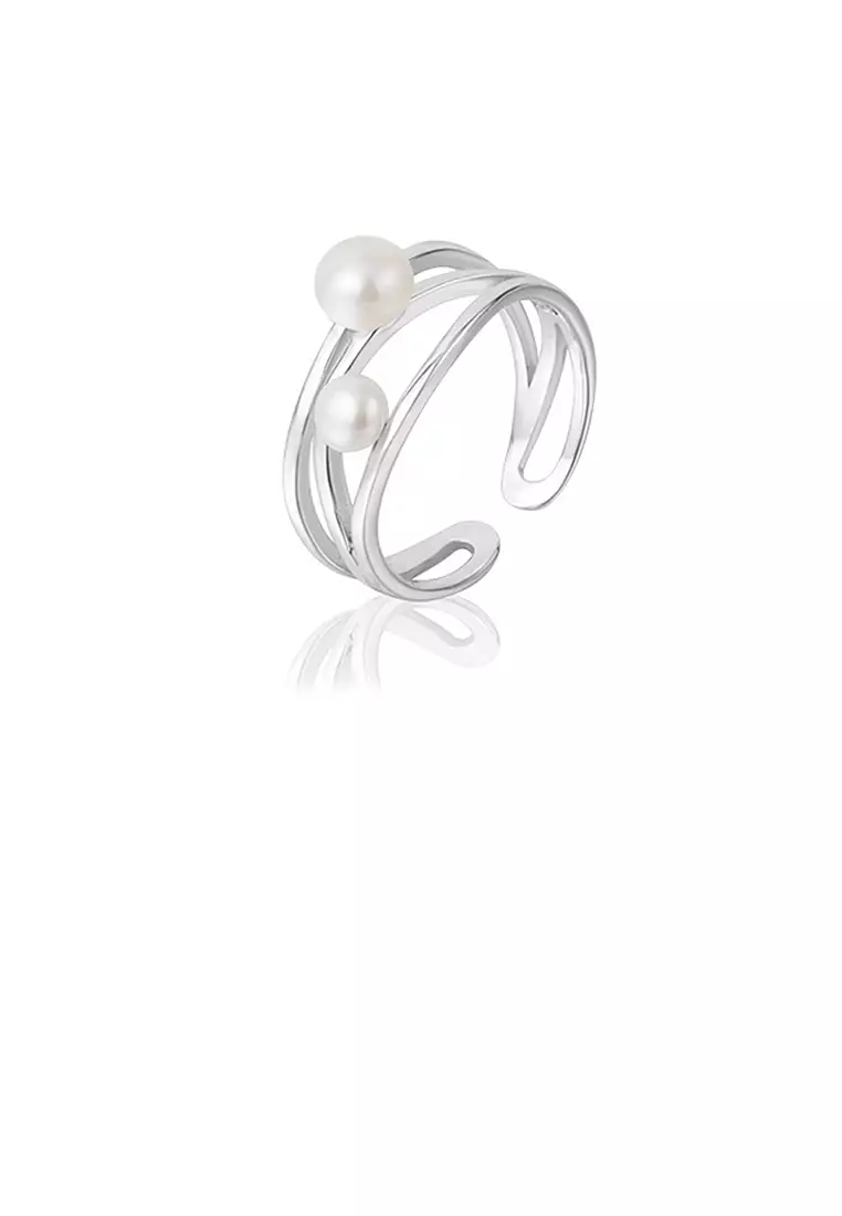 Freshwater pearl discount rings sterling silver