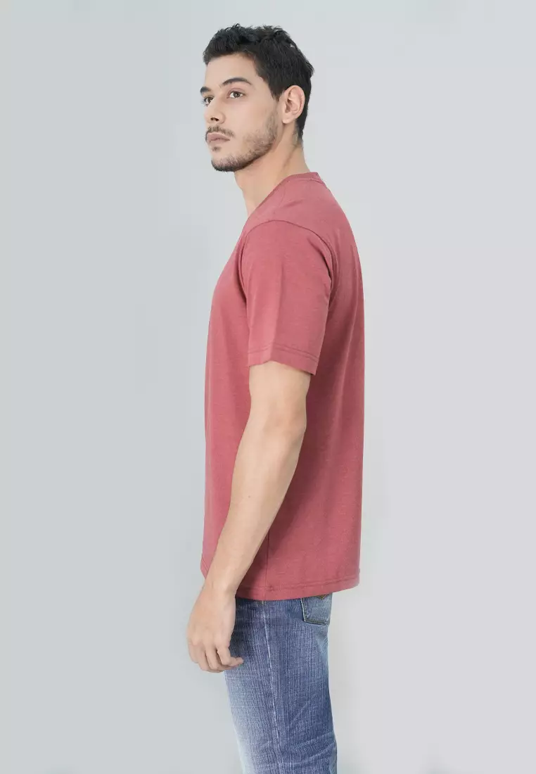 Johnwin - Kaos Essential Regular Fit Warna Merah FTS.622.S484.03.C-S/S