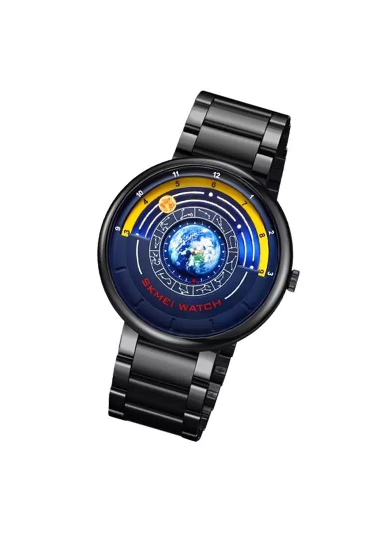 Jam Tangan Analog Pria 2361 Water Resist Stainless Steel ORIGINAL - Black