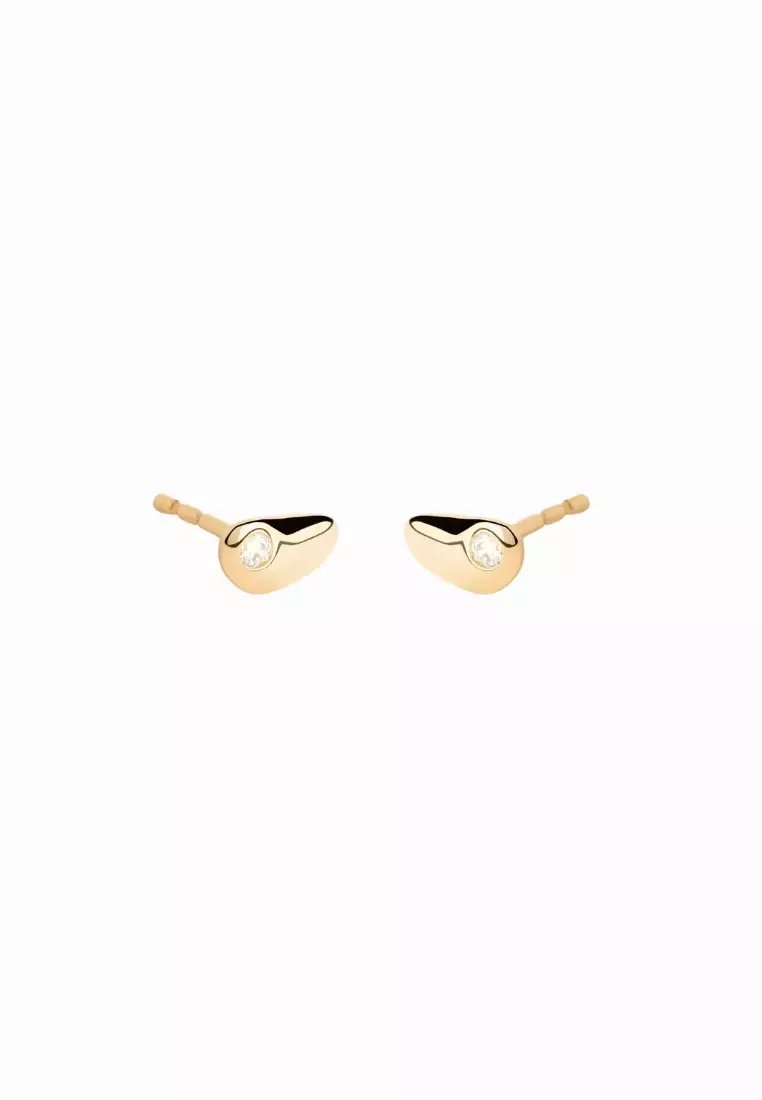 Semplice Diamond 18K Gold Stud Earrings