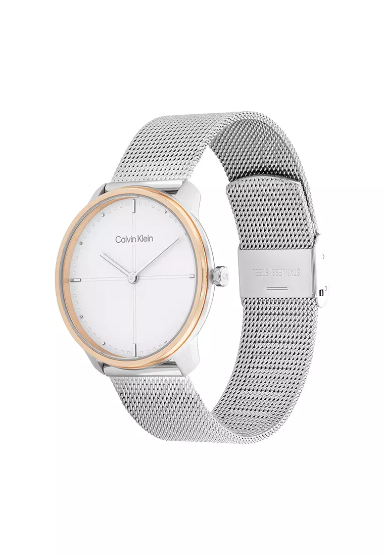 CK25200157 Unisex Silver Stainless Steel Mesh Bracelet and Light grey Dial Quartz Watch