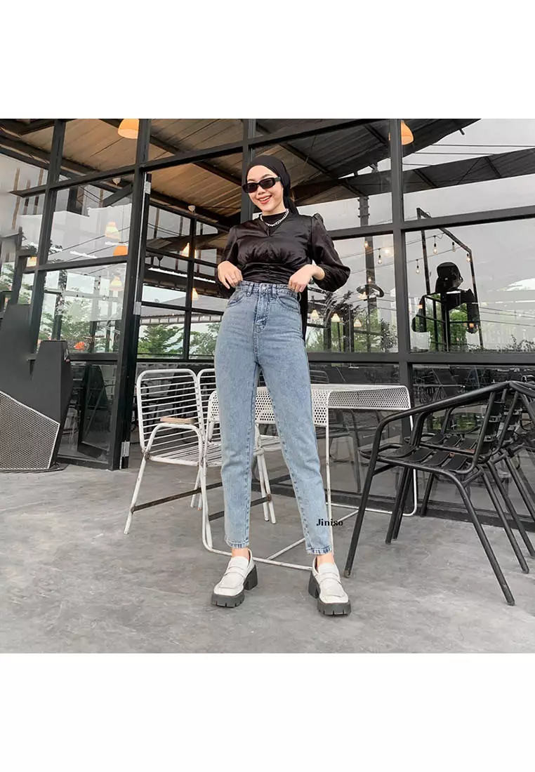 Highwaist Boyfriend Jeans 029 FEEL GOOD