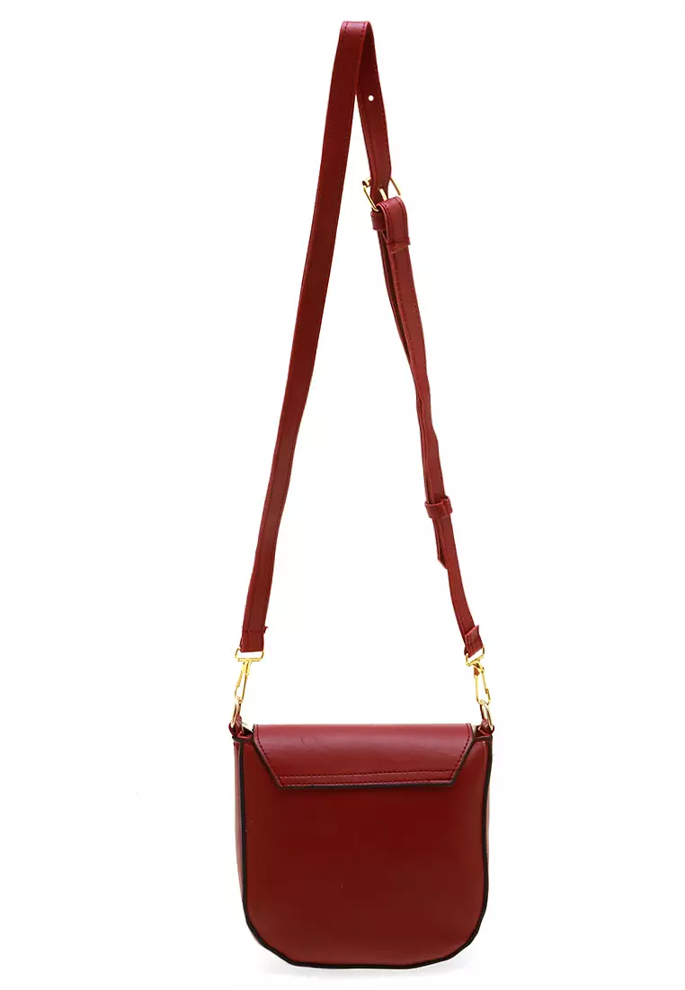Rebicca Slingbags Premium Zipper Closure Bag Women - Maroon