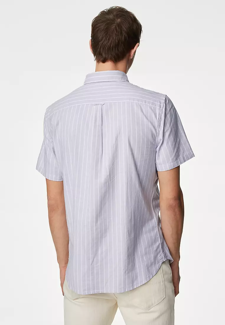 Pure Cotton Striped Oxford Shirt