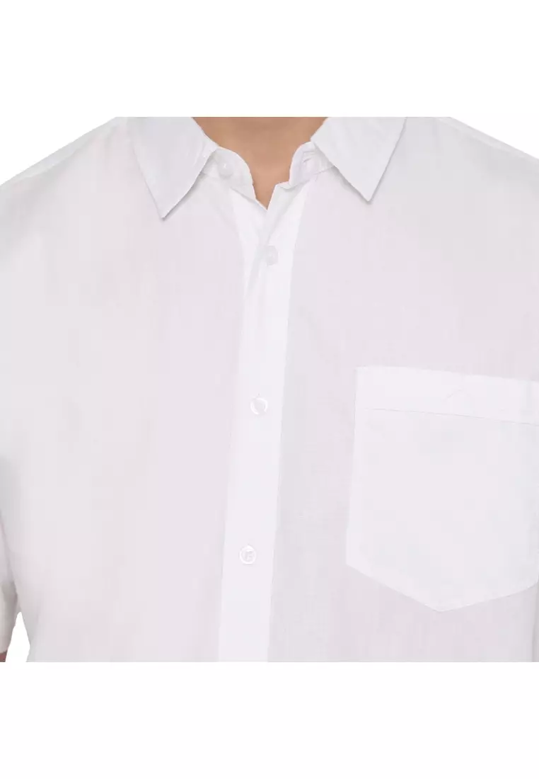 RBJ Kemeja Polos Cotton Poplin Putih Regular Fit Pria