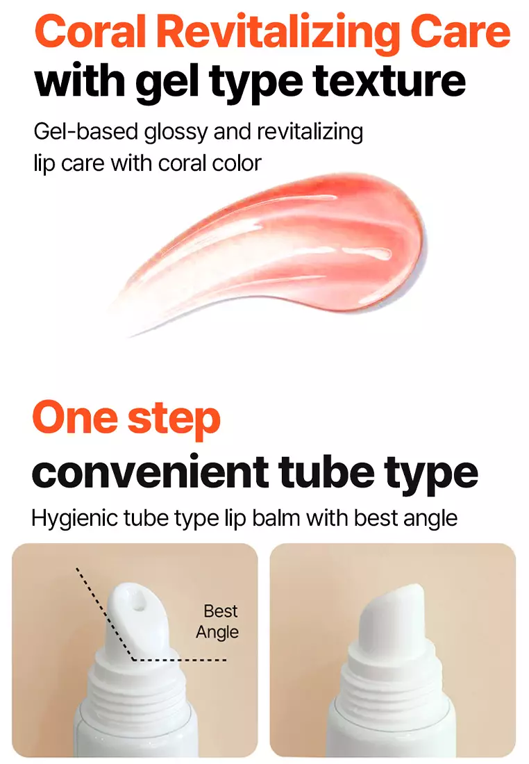 Pantenolips Healssence Coral, 10ml BUNDLE x 2PCS Tinted Lip Balm