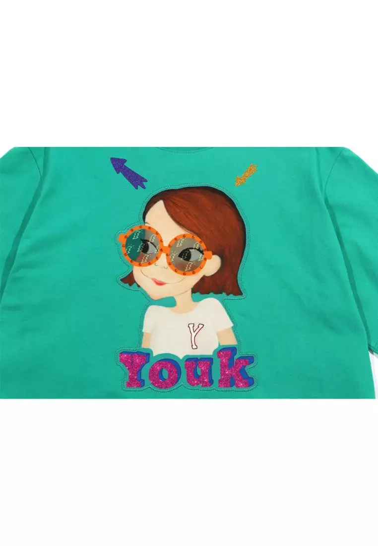 Colorful T-Shirt F Green Ria