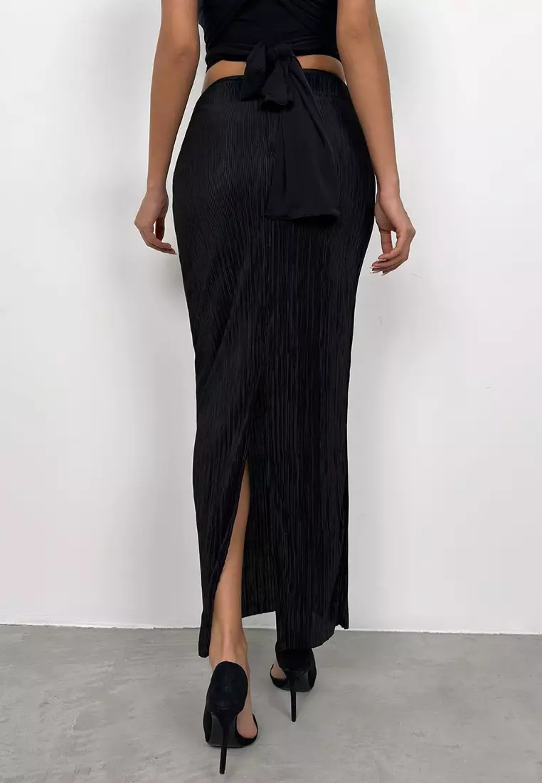 Long Pleated Skirt