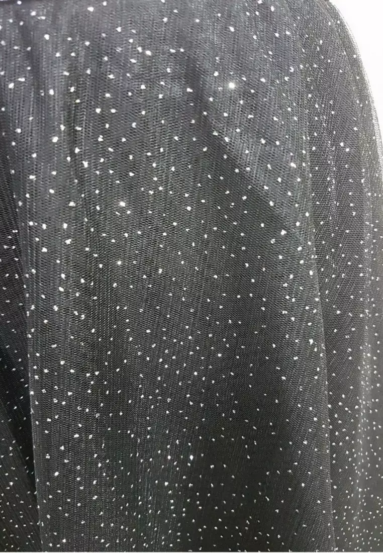 Romantic Shiny Elasticband Glitter Tulle Short Dress