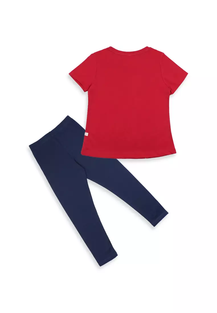 Girls Blouse with Leggings Set