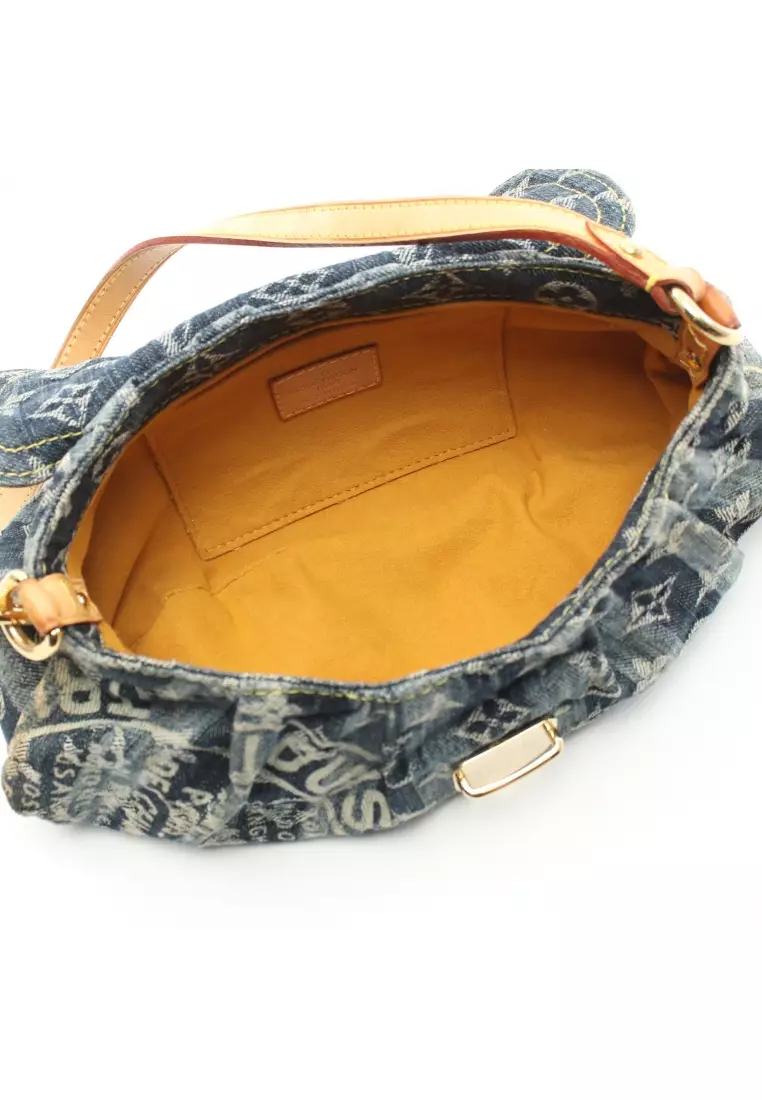 LOUIS VUITTON LIMITED EDITION MONOGRAM DENIM PLEATY RAYE BAG