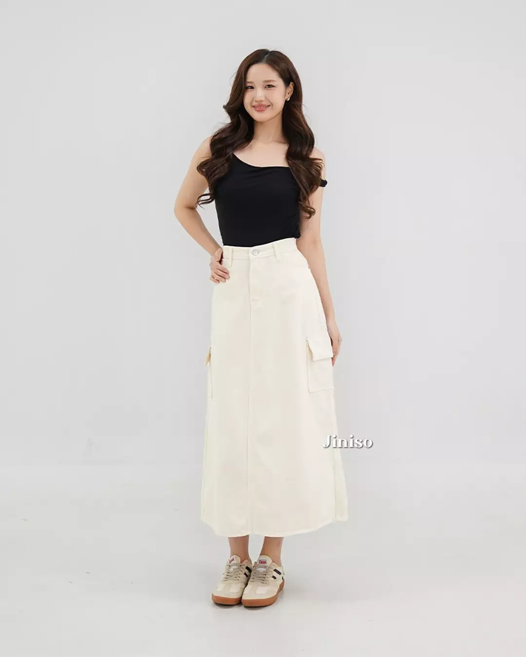 Highwaist Rok Cargo Jeans Panjang 984 SEVENTY