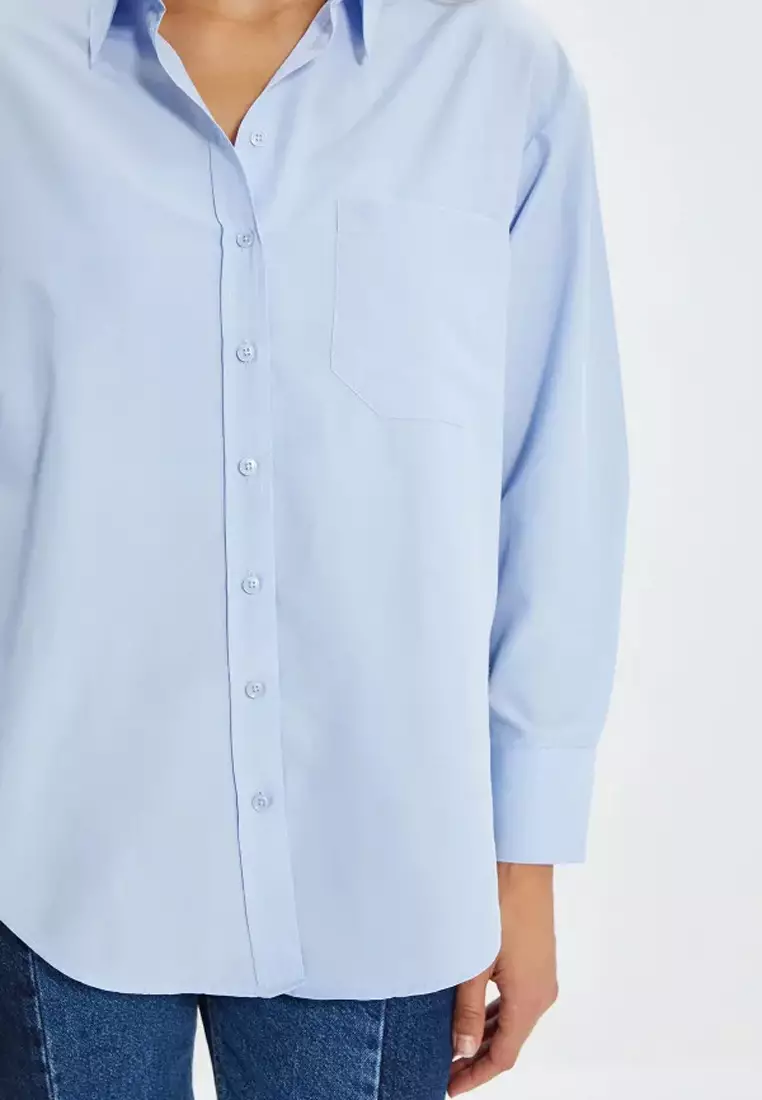 Buy Trendyol Long Sleeves Boyfriend Shirt 2024 Online | ZALORA Singapore