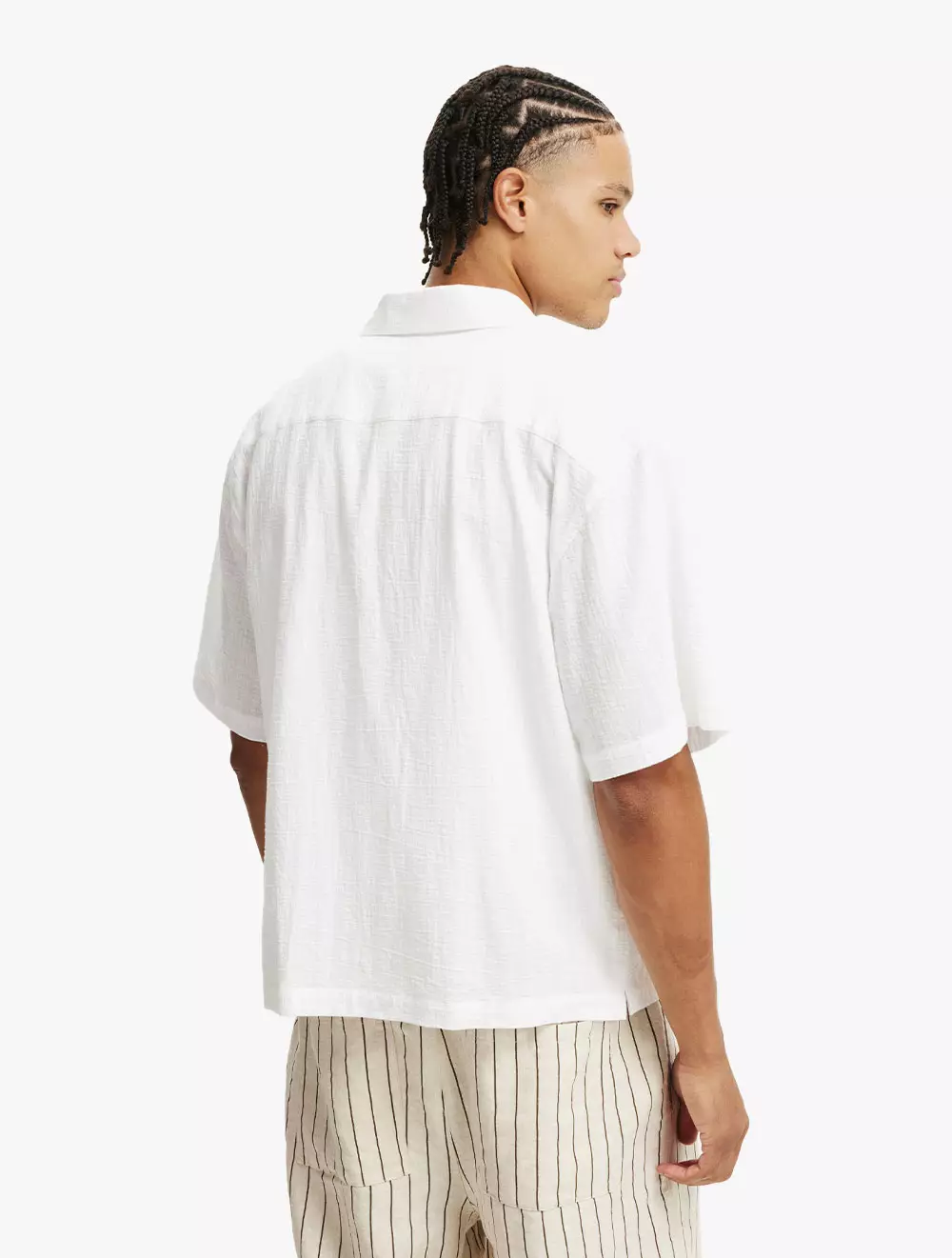 Cotton On - SHIRTS - Riviera Box Fit Short Sleeve Shirt - WHITE