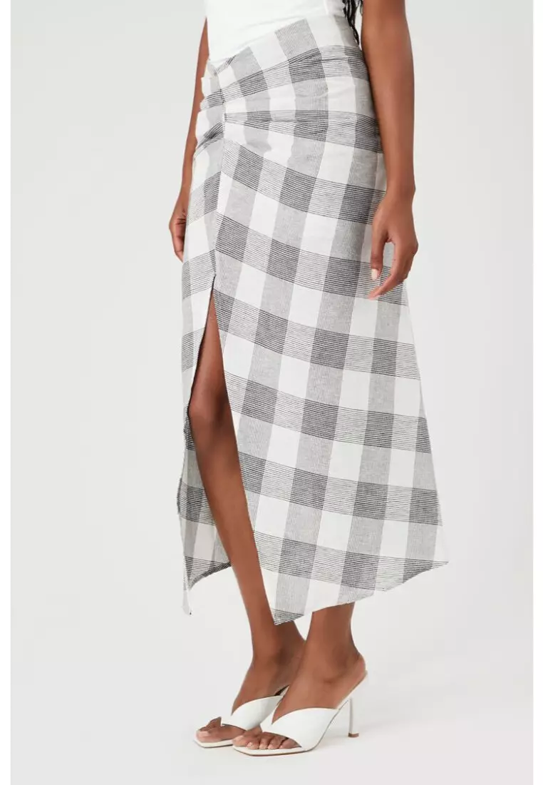 Plaid maxi deals skirt online