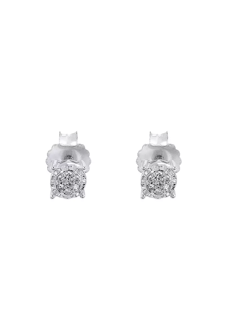 White gold earrings for kids on sale