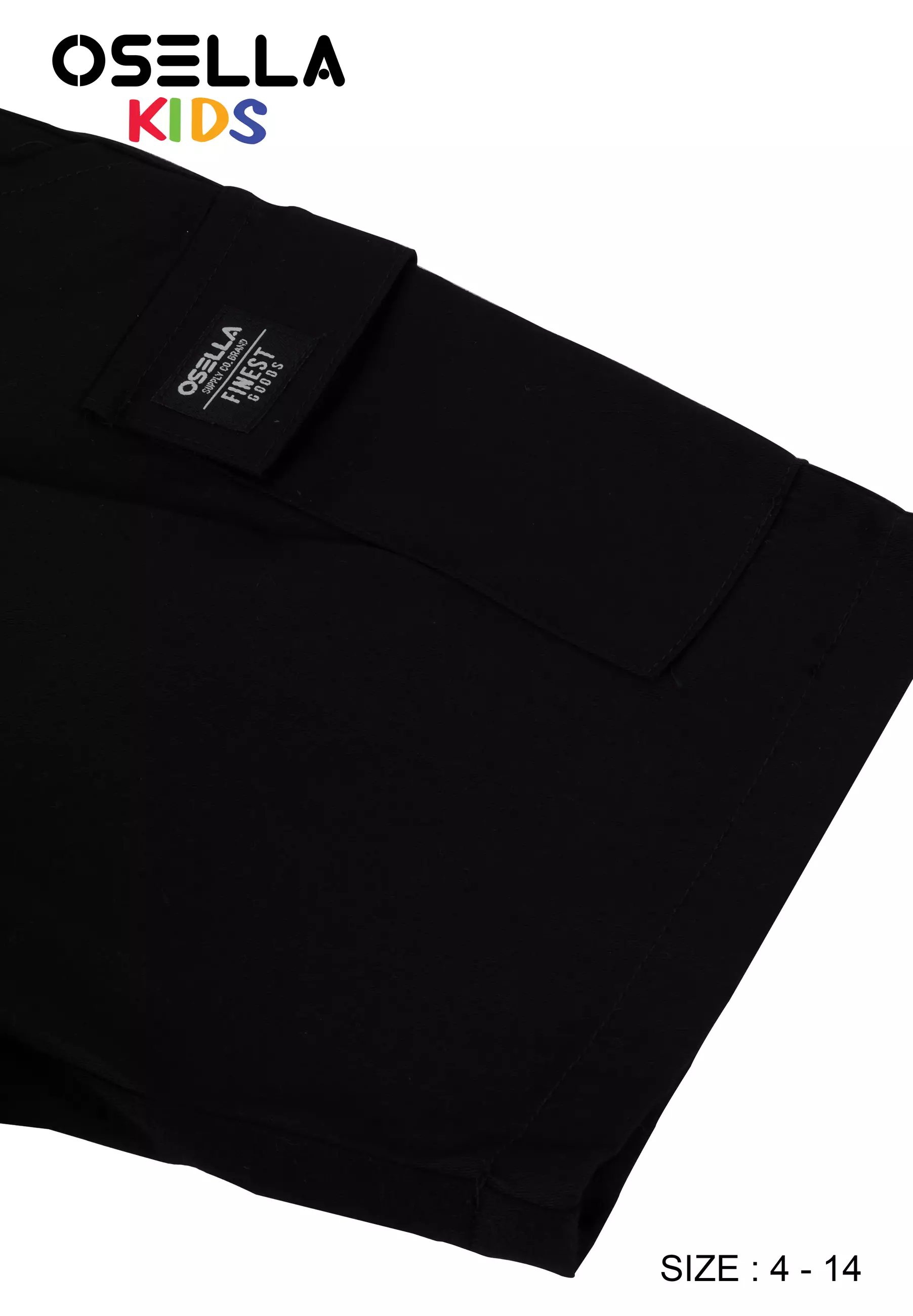 [NEW] Osella Gemini Comfort Short Cargo Pants With Combination Fabric 22864005 |  Celana Pendek Anak Laki-Laki