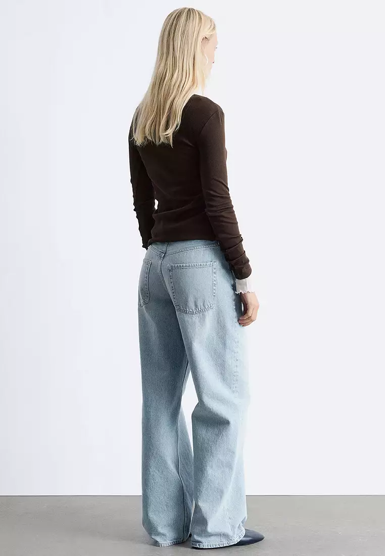 Ribbed Long-Sleeve Top