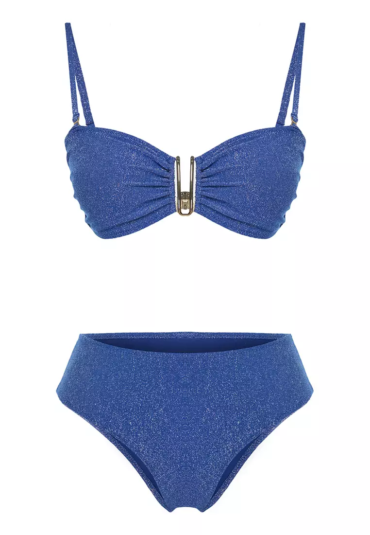 Accessory Glitter Premium Fabric Brazilian Bikini Set