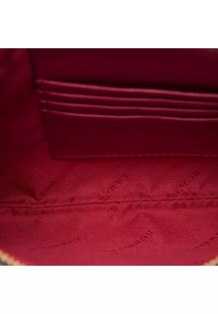 Pre-Loved Burberry Haymarket Check Nylon Peyton Crossbody