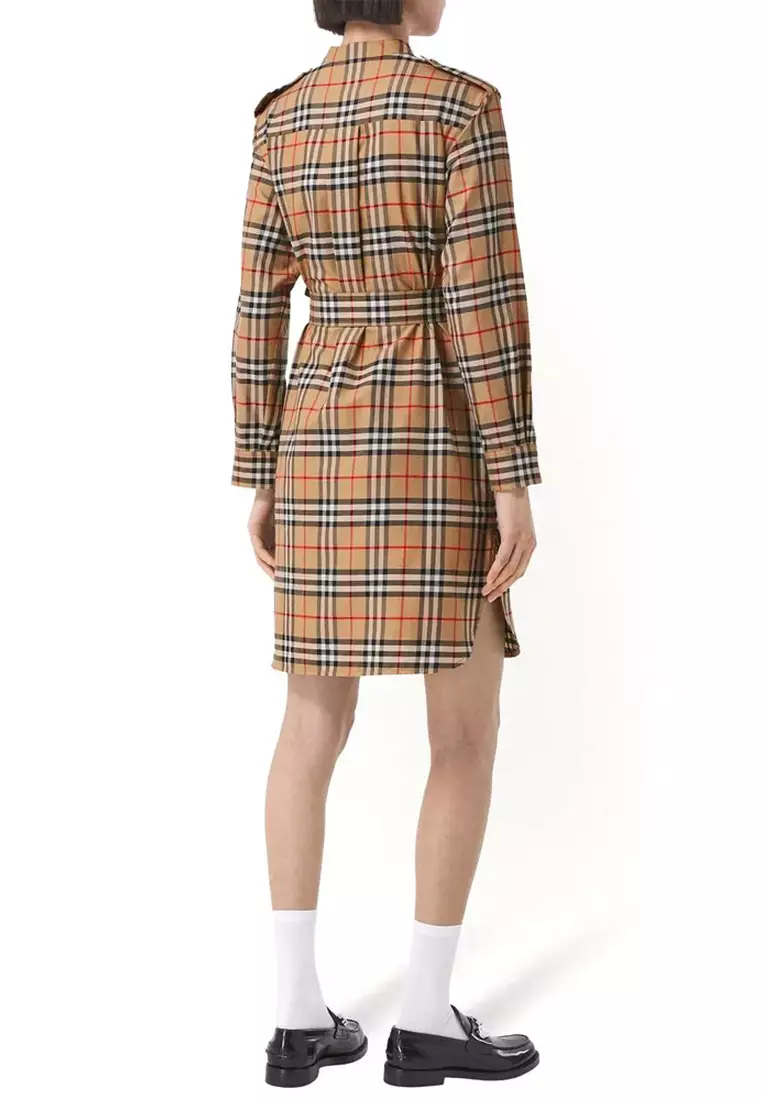 Vintage Check 襯衫裙(棕色)