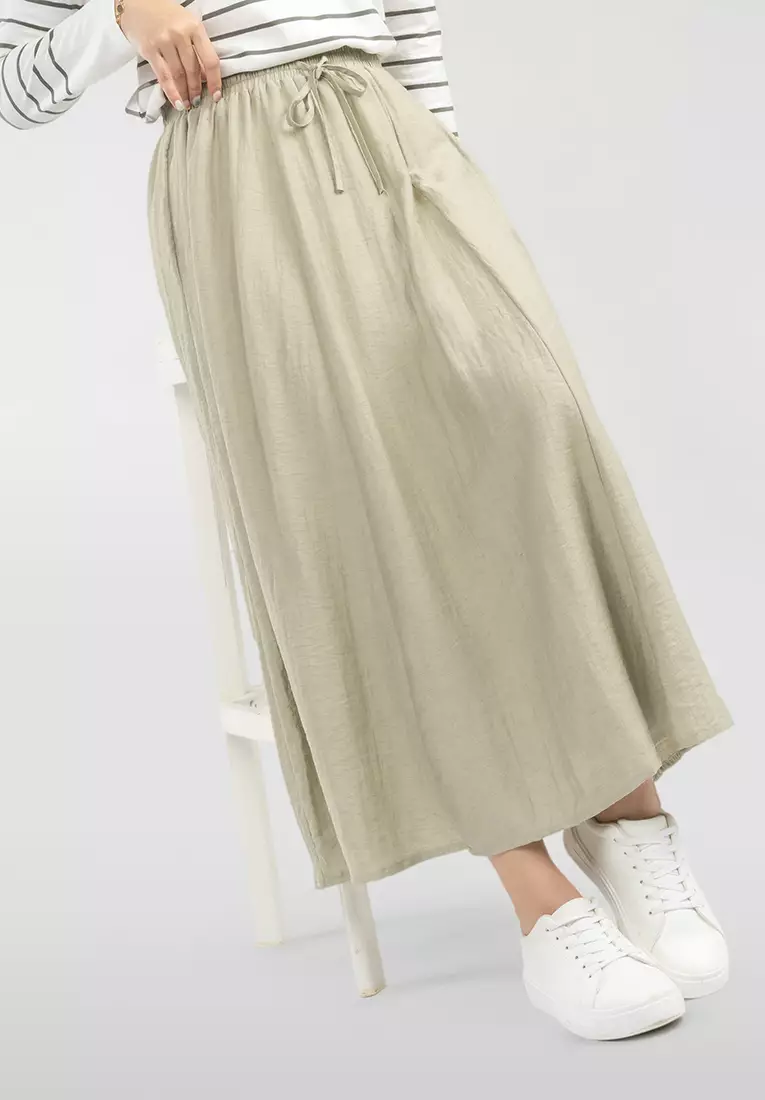 C2 Zhavir Green Skirt Maxi Wanita
