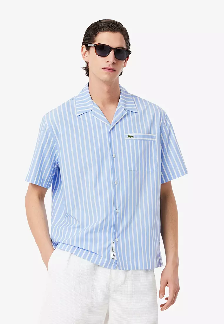 Relaxed Fit Striped Short Sleeved Shirt