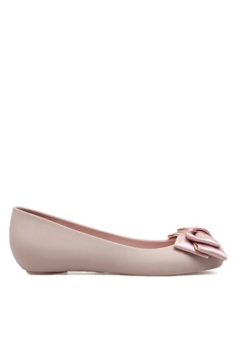 Twenty Eight Shoes pink Two Tones Bow Jelly Rain Shoes VR1838 46E7CSH1B3448CGS_1