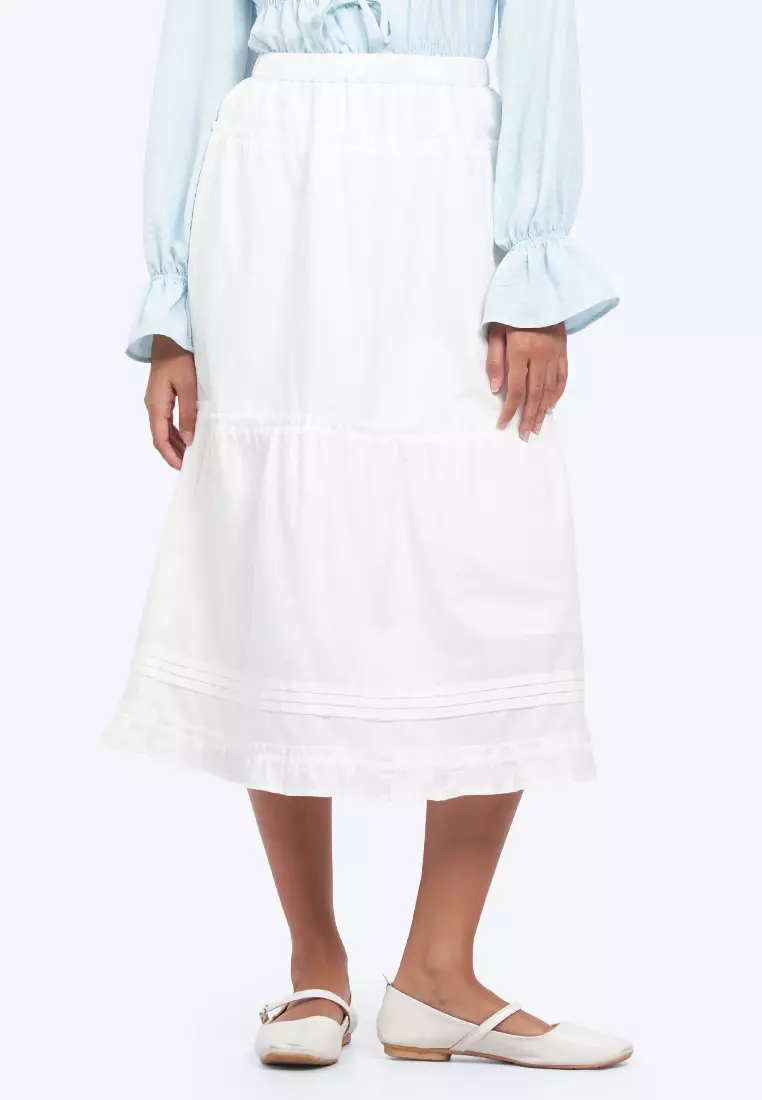 Pleated A-Line Skirt
