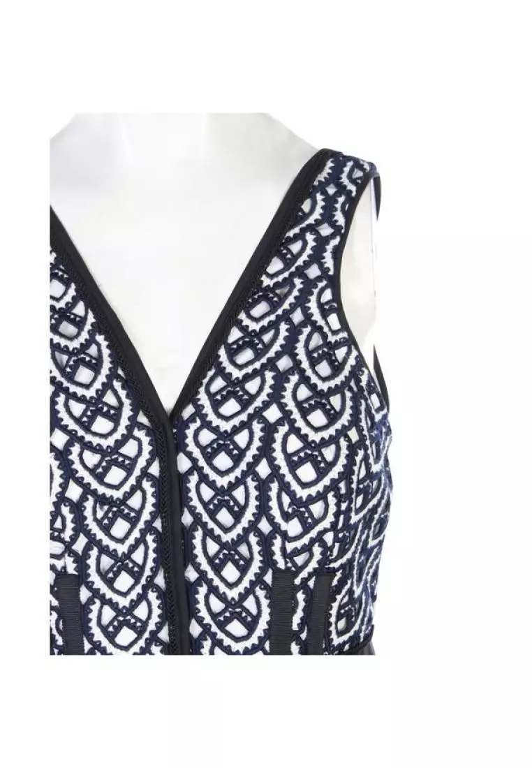 Self portrait sweetheart crochet dress discount