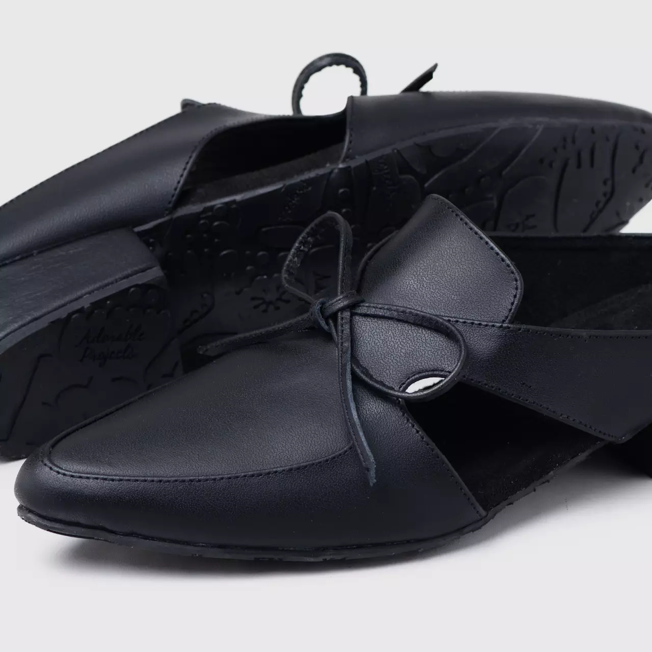 Plataria Mules Genuine Leather Black