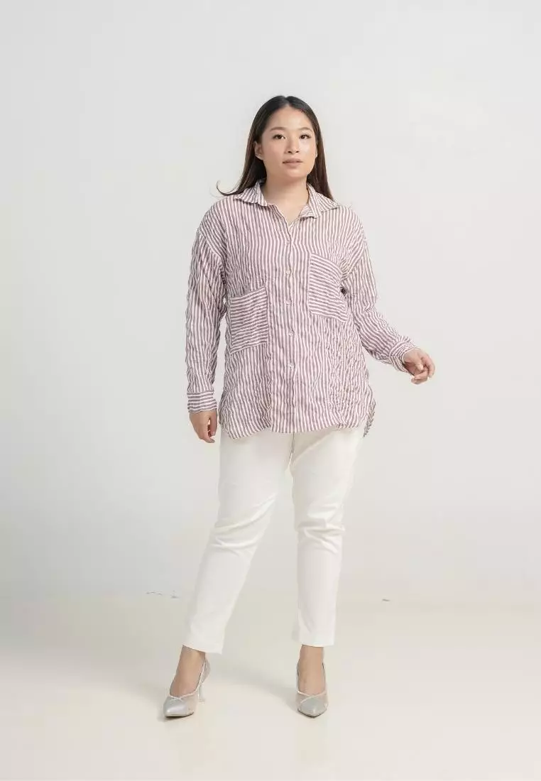 Plus Size Oversized Shirts Bica Red
