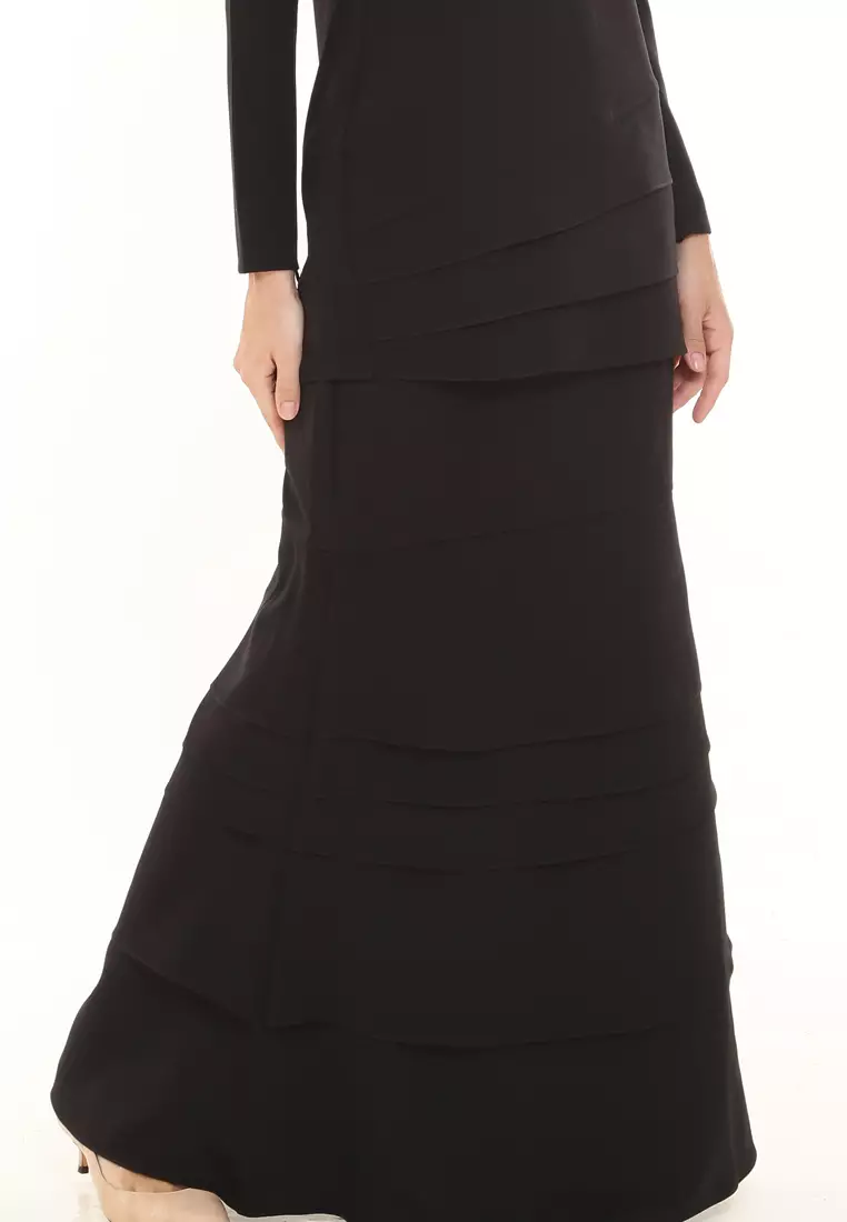 Isabella Multi Layer Kurung Modern in Black