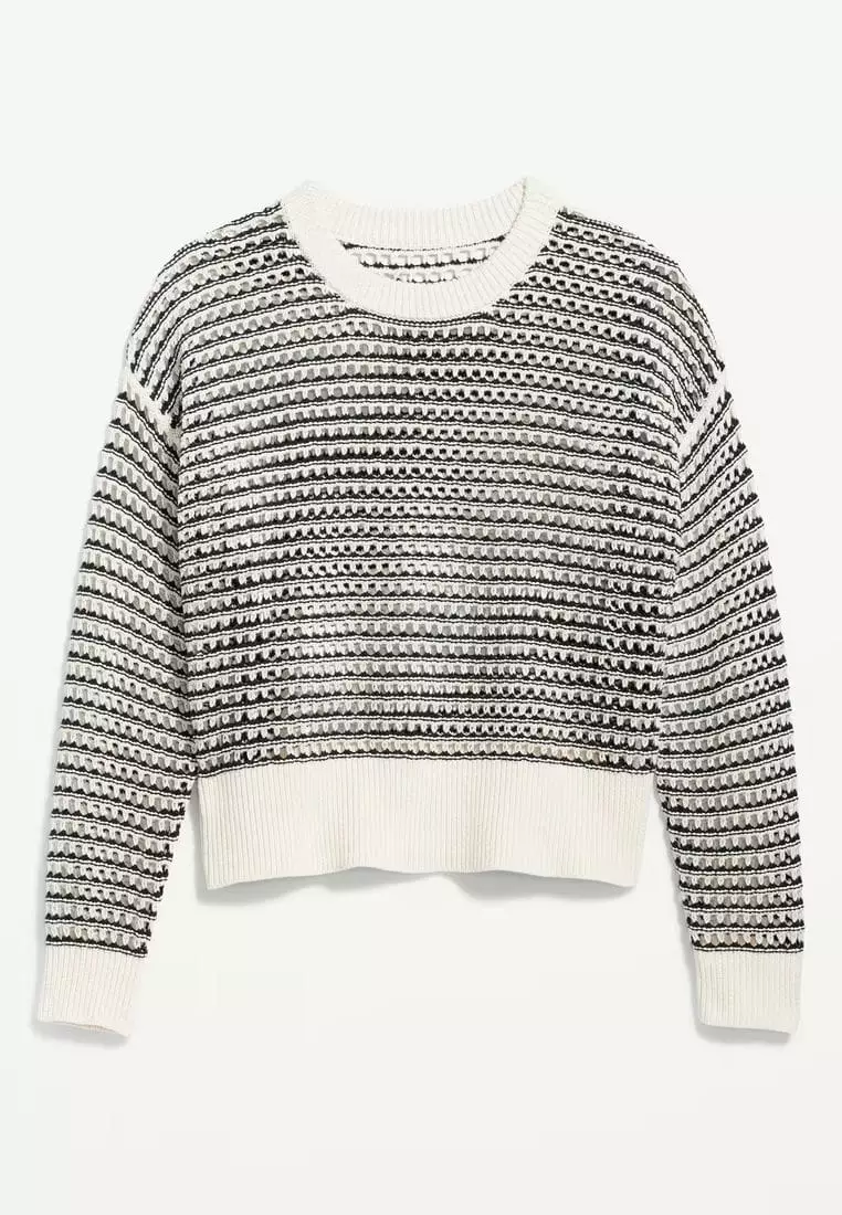Open-Stitch Sweater For Women