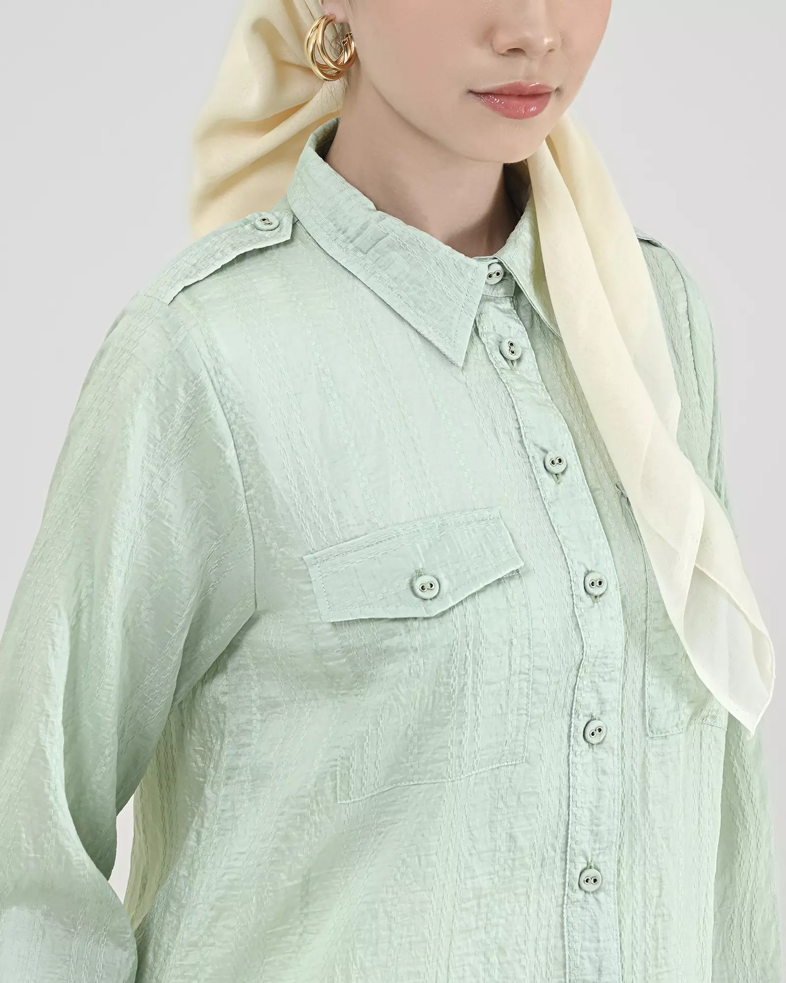 Geulis.id FRILA SHIRT - Sage