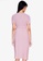 ZALORA BASICS pink V-Neck Midi Wrap Dress 1B880AAFCA553DGS_2