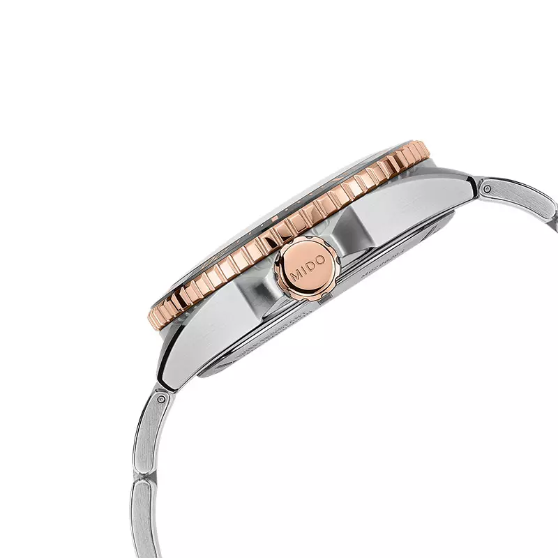 Jam Tangan Pria MIDO Ocean Star M026.629.22.051.00 Captain GMT Black Dial Dual Tone Stainless Steel Strap