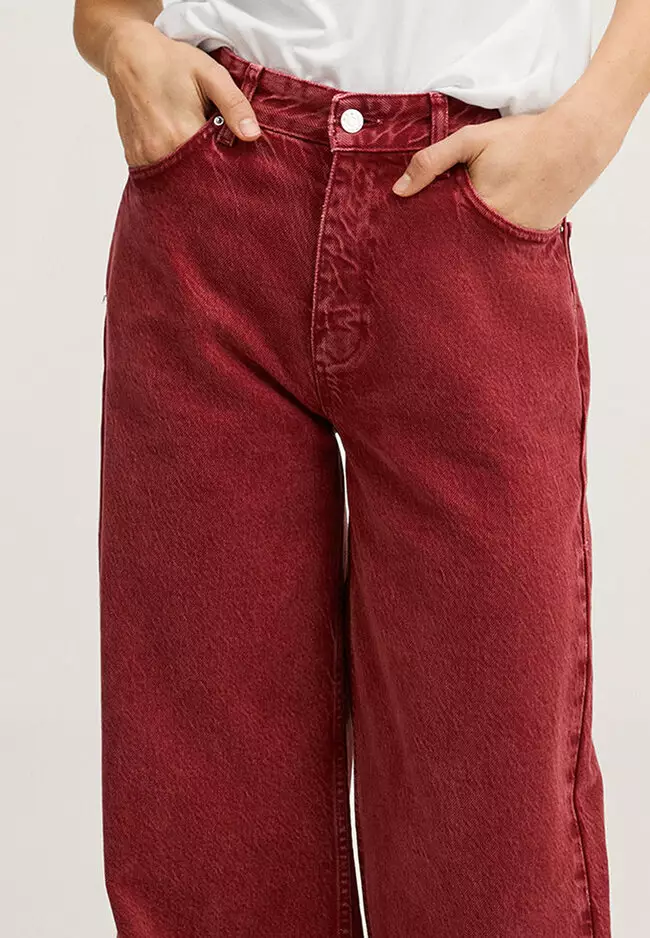 Buy Mango ColourWashed Wideleg Jeans 2024 Online ZALORA Philippines