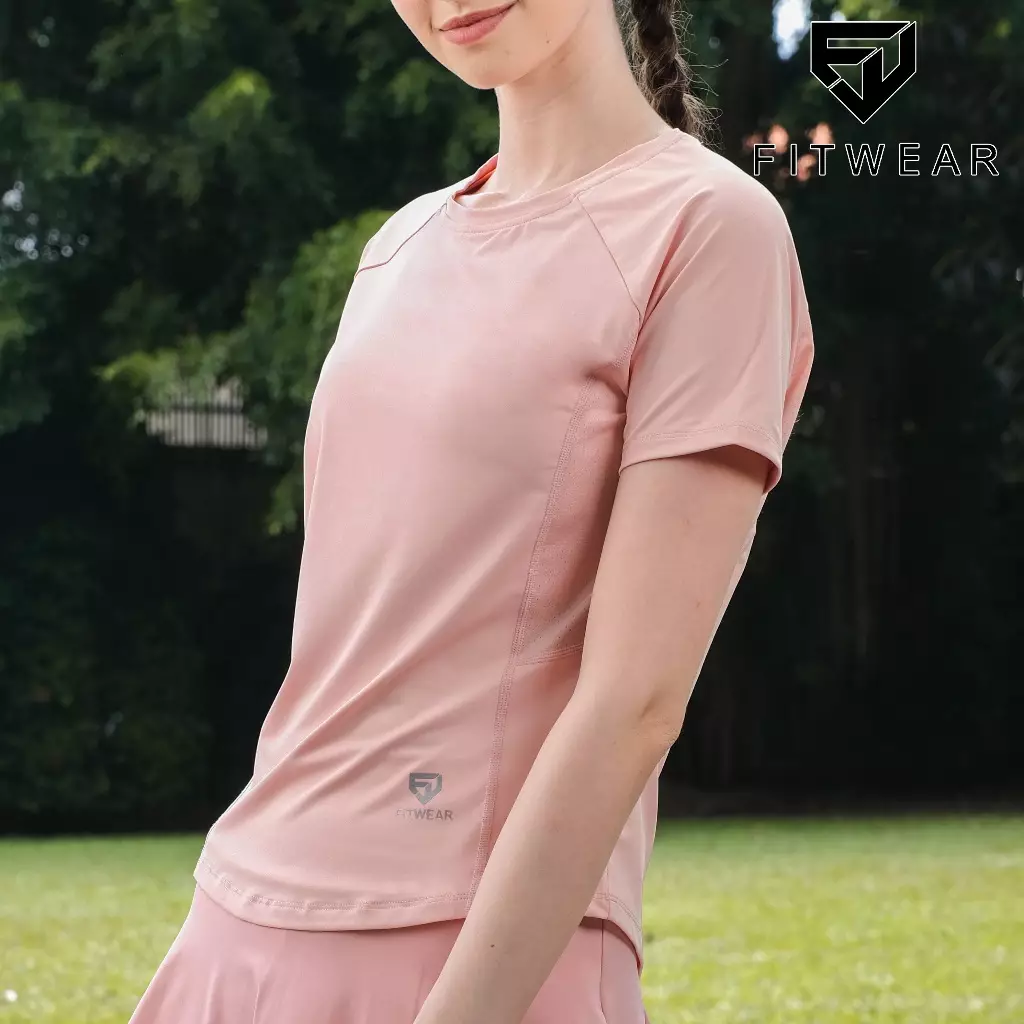 Fitwear Kaos Big Size Olahraga Wanita BROOKLYN UPPER BACK BREATHABLE - PEACHY