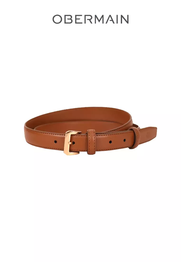 Ladies Belt 25MM Pin Buckle Leather Green