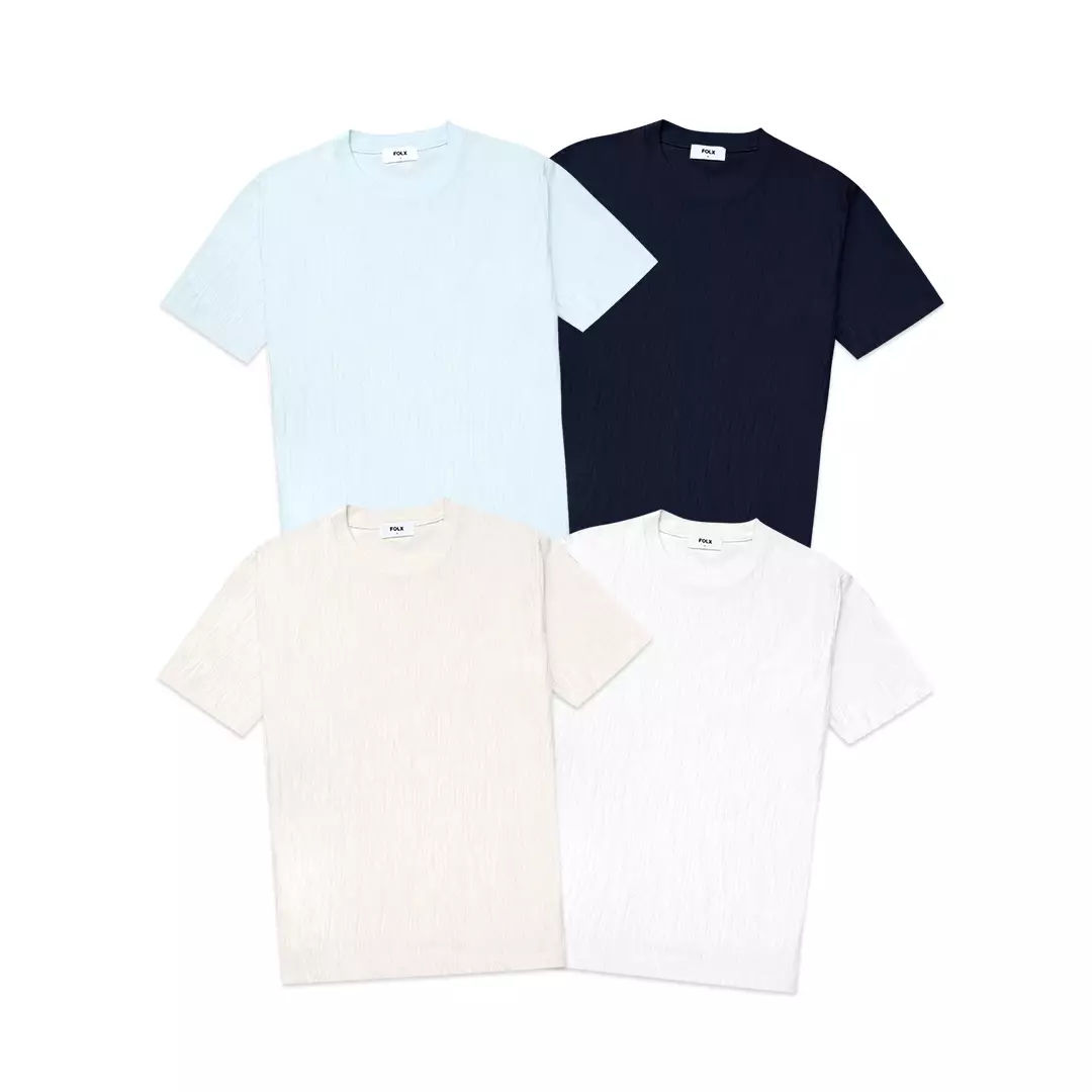 Vertical Textured T-Shirt Khaki