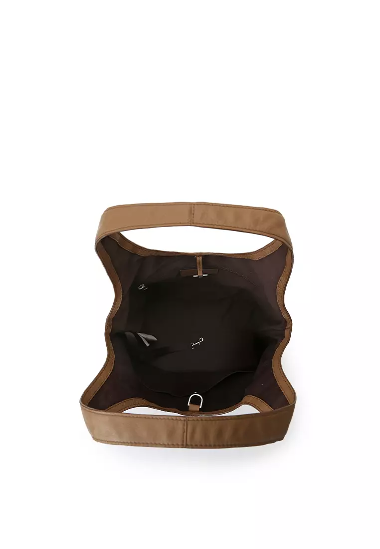 LATTICE 籃子手提袋 - 焦糖色