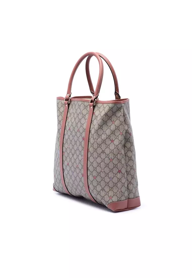 Pre-Loved Gucci Gg Supreme Star Joy Vertical Tote