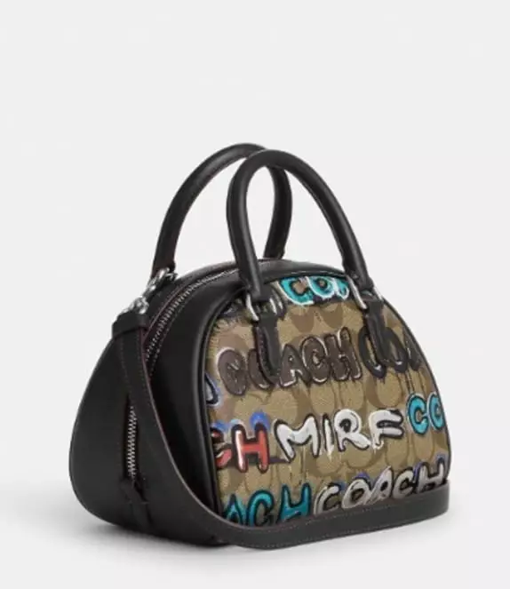 CM095 Signature Serf X Mint Sydney Satchel Khaki Multi