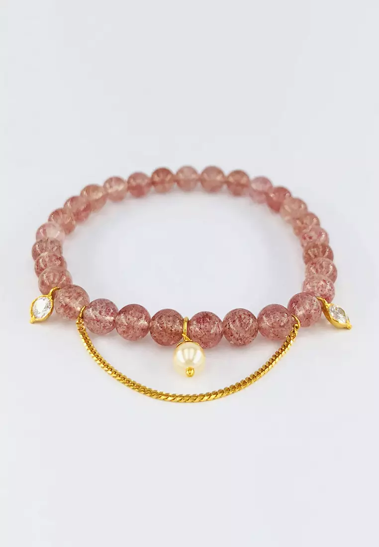 Gold quartz bracelet cheap