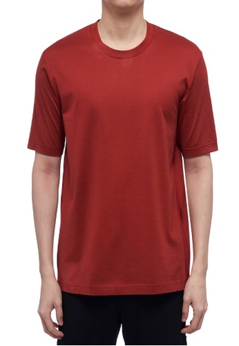ck Calvin Klein red Double Mercerised Cotton Jersey Short-Sleeved T-Shirt 60201AA668B555GS_1