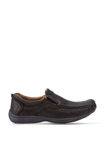 KNIGHT brown Faux Leather Slip Ons 89CC0SH576F262GS_1