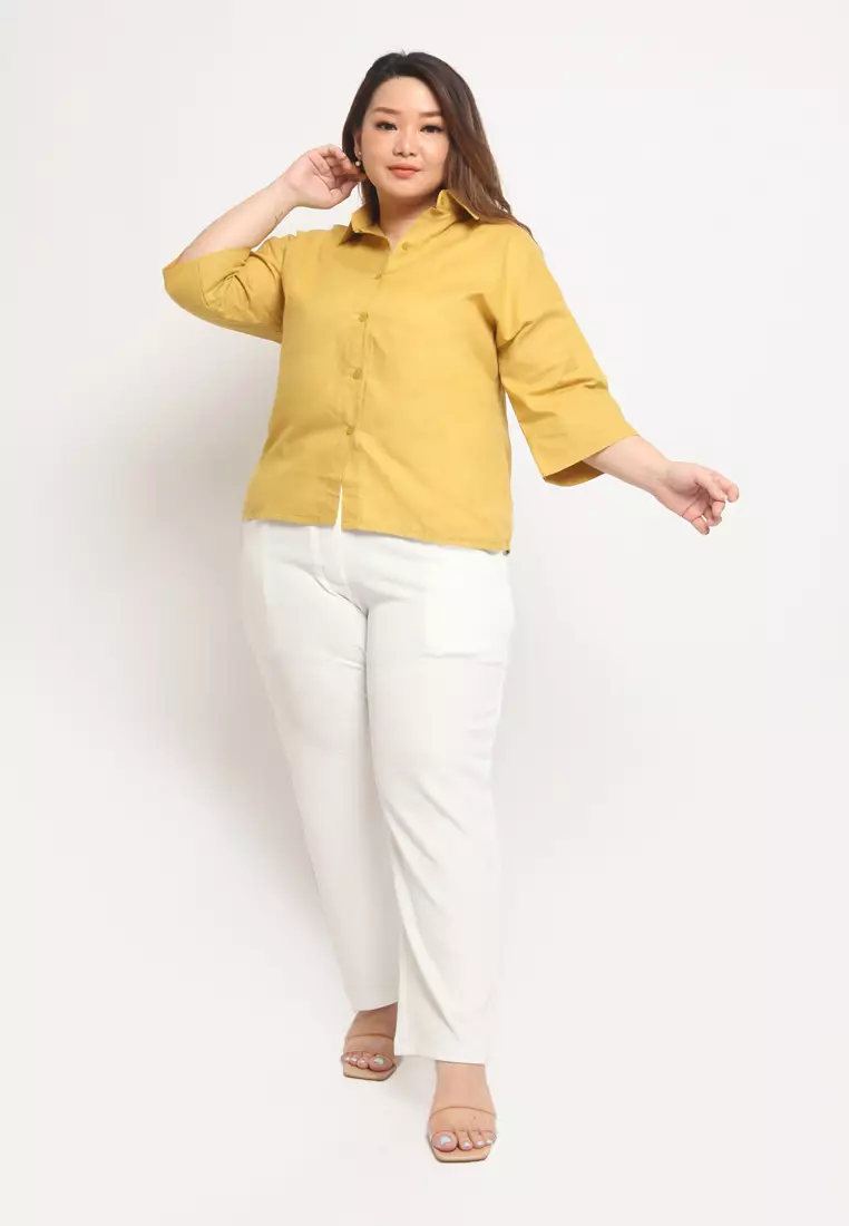 Plus Size Shirt Ye-Ri Mustard